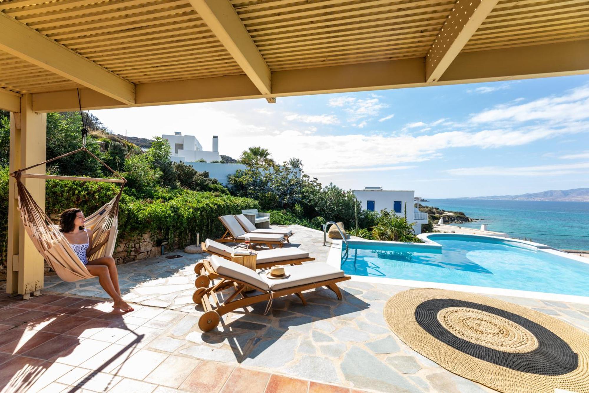 Villa Paradise In Naxos Pláka Rom bilde